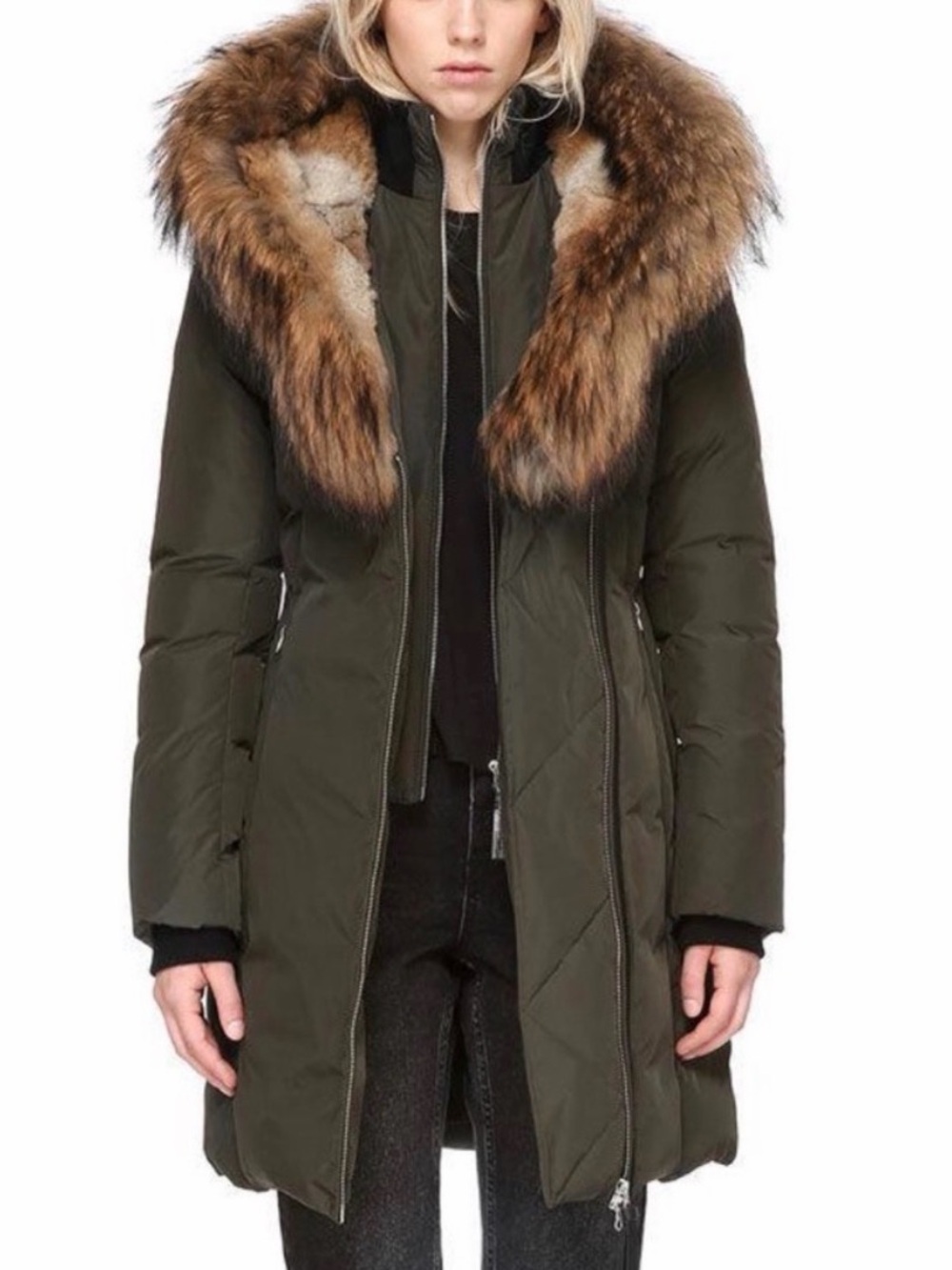 Mackage Fur Trim Hooded Coat